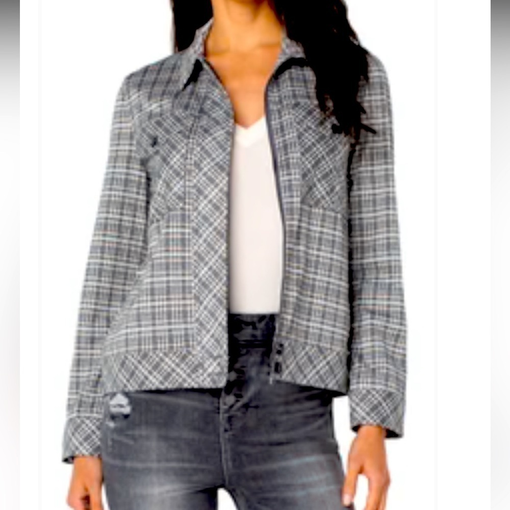 Liverpool Jeans Company Gray Plaid Jacket